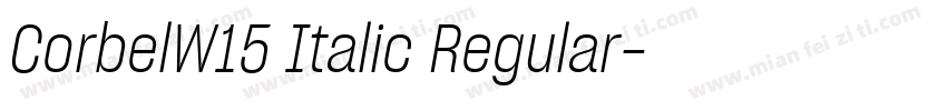 CorbelW15 Italic Regular字体转换
